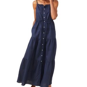 J McLaughlin Ruth Dress Blue Linen
